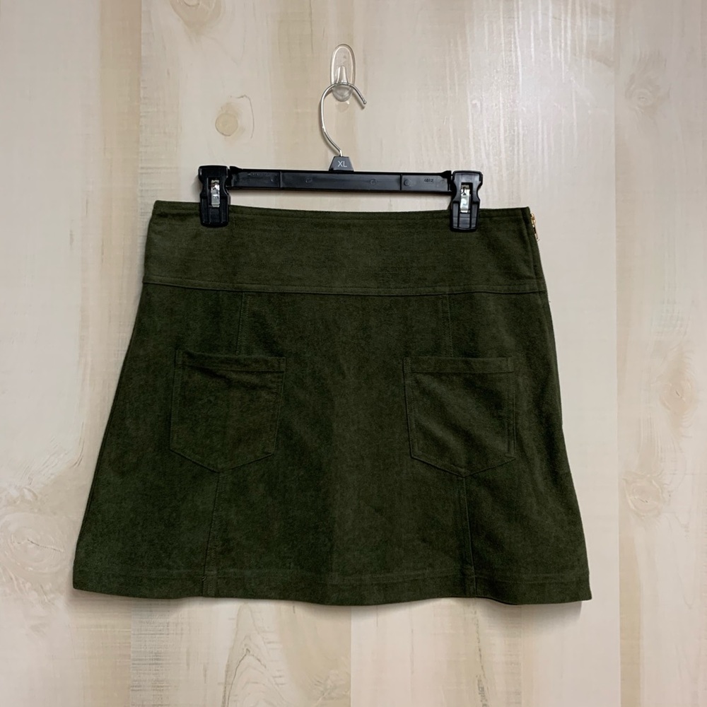 Luxe High Waisted Faux Suede Skirt Size Large